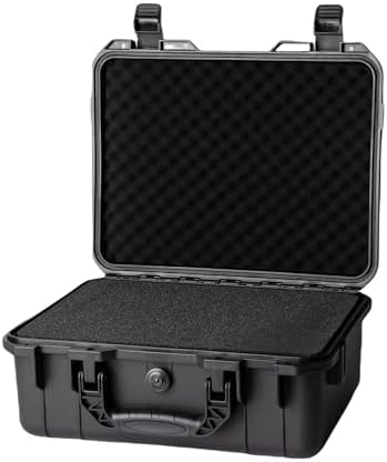 Hard case Waterproof Hard Case with DIY Customizable Foam Insert Portable Protective for Camera Drones Equipments Tools Test Instruments 16.9''x13.7''x7.1'' by Moubruk