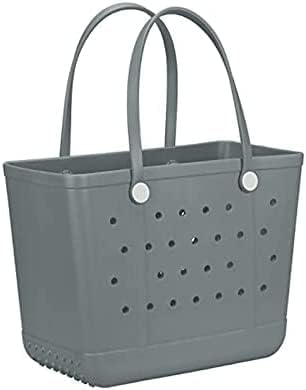 Rubber Beach Bag for Women, Waterproof Travel Tote Bags for Beach | Waterproof Sand-proof Tote Bags with Zipper Pocket, Durable Lightweigh Tote Bag for Outdoor - Image 8