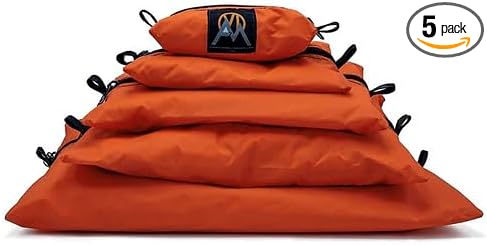 VIAM Outdoors G3 Glacier Gear Grab Tool Bag Zipper Pouch, Premium Utility Multipurpose Storage Organizer Tool Pouches for Hunting, Camping, Backpacking, Travel - 5pc Orange by VIAMOutdoors