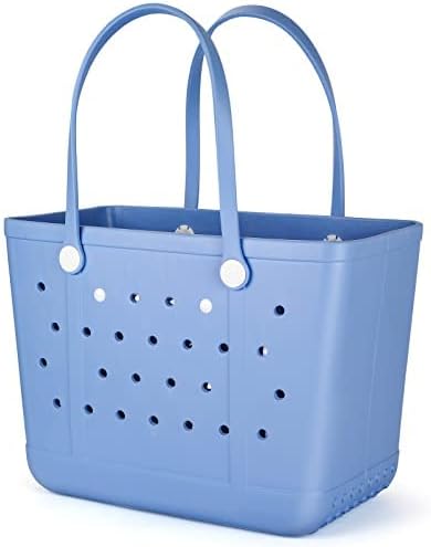 Lightweight Extra large Rubber Beach Bag Small mini Tote Bag for Gym Waterproof medium Open Handbag for Pool Sports by Addoklm