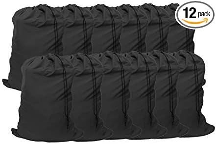 Extra Large Laundry Bag 30"x40" – 12 Pack Drawstring Bags for Family, College, Dorm & Apartment – Heavy Duty Reusable Storage Set – YETHAN by YETHAN