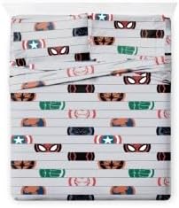 Jay Franco Kids Sheet Set with Fitted, Flat Sheets & Pillow Cover - Ultra-Soft Bedding with Pillowcase for Room Decor, Gray - Avengers, 4 Piece Queen by JayFranco