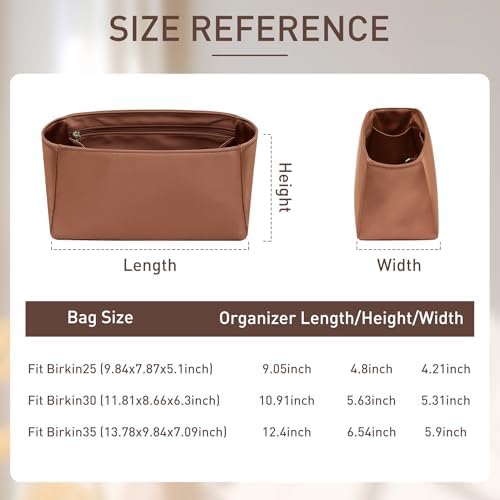 Doxo Premium Satin Fabric Birkin 35 Handbag Organizer - Luxury Inner Insert for Women's Tote Bags - Ultra-Soft & Lightweight - Perfect for Birkin 35 (BR35, Gold) - Image 2