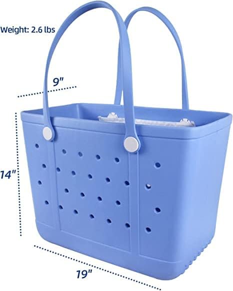 Beach Tote Bag for Women, Rubber Beach Bag Waterproof Sandproof, Extra Large EVA Tote Bag Boat Bag - Image 5
