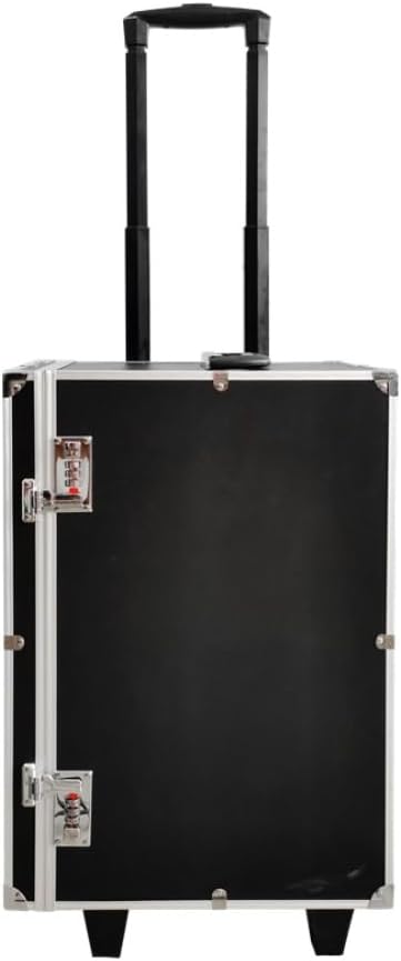 Rolling Jewelry Trolley Case with Drawers Sturdy Case for Travel and Vendor Showes Jewels Sets Display Organizer (Black) - Image 6