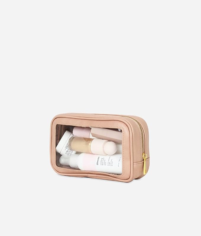 FAWN DESIGN The Toiletry Case, Hanging Travel Toiletry Bag for Women, Premium Matte Faux Leather Clear Toiletry Bag, Zippered Small Toiletry Bag, Easy to Clean, 7.5 x 2.5 x 4.5 inches - Image 4
