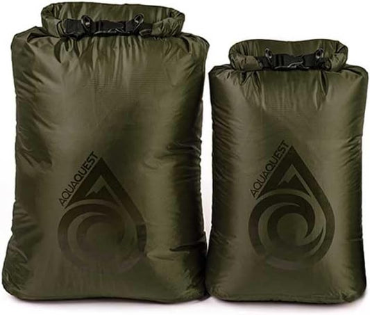 AquaQuest Rogue Dry Bag Set – 60 + 100L Olive Drab – 100% Waterproof Roll Top – Dry Sack by AquaQuest