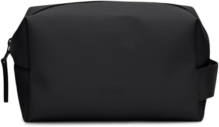RAINS Wash Bag Small – Waterproof Toiletry Organizer, Coated Zip, 0.8 gal | Waterproof PU toiletry bag for men and women; 3 L, coated zip, carry handle, single compartment, compact travel size by Unknown