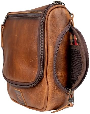 STS Ranchwear Men's Tucson Hanging Shave Kit, Multi-Pocket Genuine Leather Travel Toiletry Dopp Kit Organizer Bag, STS30310 - Image 4