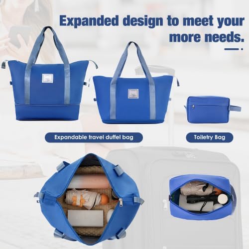 Merax 5 Piece Luggage Set,Expandable Softside Suitcase Set.Navy Blue | Carry-On Luggage Included,Durable and Lightweight Travel Suitcase Set with Spinner Wheels and TSA Lock.22"/26"/30" - Image 6