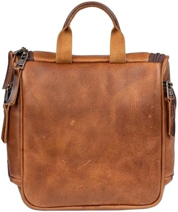 STS Ranchwear Men's Tucson Hanging Shave Kit, Multi-Pocket Genuine Leather Travel Toiletry Dopp Kit Organizer Bag, STS30310 - Image 3