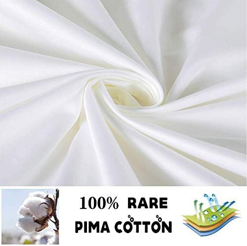 100% Supima Cotton 600 Thread Count King Pillowcases Set of 4, Luxury Hotel Pillow Cases,Soft & Silky Sateen Weave, Premium Quality KPC Pillowcase 4 Pieces (White, King*4 pcs) - Image 2