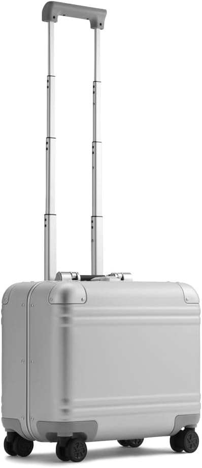 ZERO Halliburton Classic Aluminum 3.0 Compact Carry-On, Zipperless, 4 Spinner Wheels, Interior Organization, Telescoping Pull Handle, Carry-Handle, Latch Lock- TSA Accepted, 16-inch, 28L, Silver - Image 2