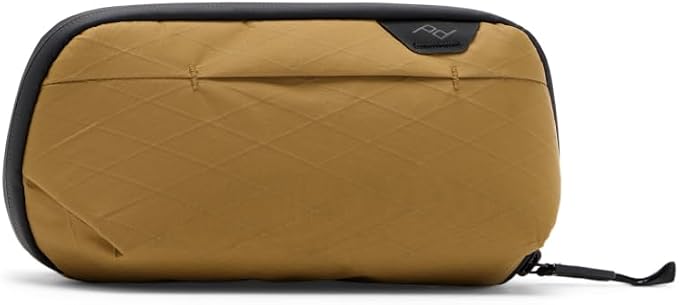 Peak Design Small Wash Pouch, Coyote, Ocean Edition, Travel Toiletry Bag, Upright or Hanging Dopp Kit with Pockets, Magnetic Toothbrush Pocket, Wide UltraZip Opening, Toiletry Bag for Men and Women by PeakDesign