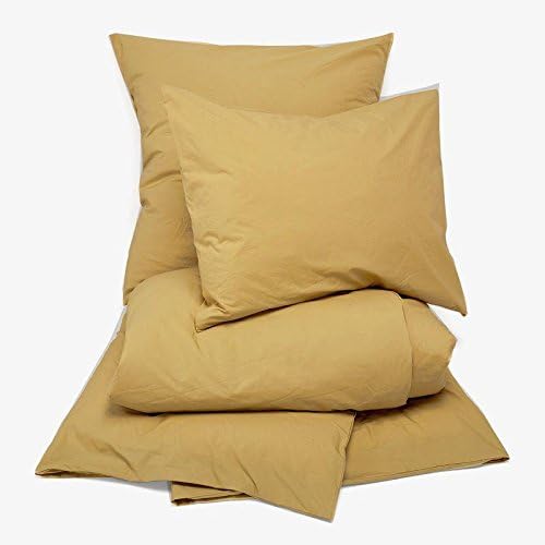 100% Cotton Sateen Pillow Cases Covers - Set of 4 with Zipper Closure (Square - 14 inch x 14 inch, Dark Gold) by Unknown