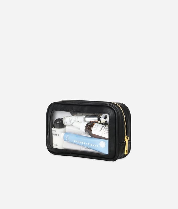 FAWN DESIGN The Toiletry Case, Hanging Travel Toiletry Bag for Women, Premium Matte Faux Leather Clear Toiletry Bag, Zippered Small Toiletry Bag, Easy to Clean, 7.5 x 2.5 x 4.5 inches - Image 4