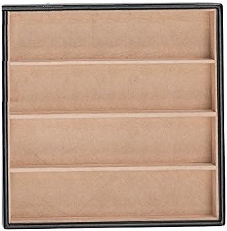 Glenor Co Jewelry Organizer Tray - Set of 2 - Stackable 8 Slots Jewelry Storage Trays - Display on Dresser or Drawer - for Necklace & Bracelet - Compatible with Other Trays - Black - Image 4