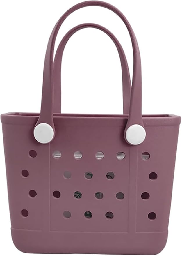 Rubber Beach Bag for Women, Waterproof Travel Tote Bags for Beach | Waterproof Sand-proof Tote Bags with Zipper Pocket, Durable Lightweigh Tote Bag for Outdoor by Unknown