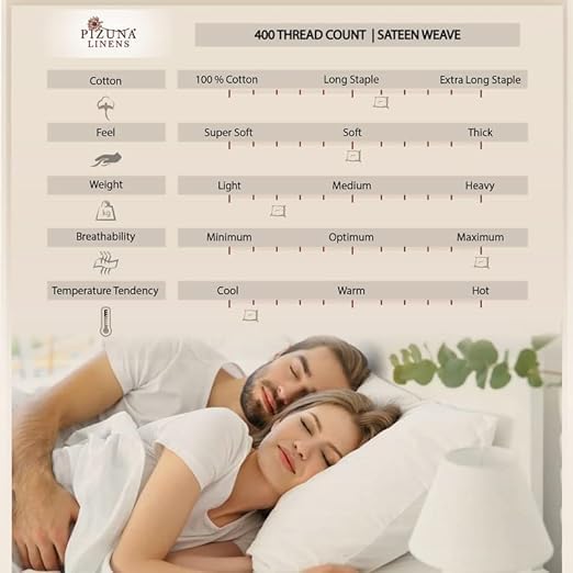 Pizuna Pure 100% Cotton Flat Sheets Only King Light Pink (1 PC), Luxurious 400 Thread Count Long Staple Cotton Sateen with 4inch Hem (Combed King Flat Sheet Only Cotton) - Image 4