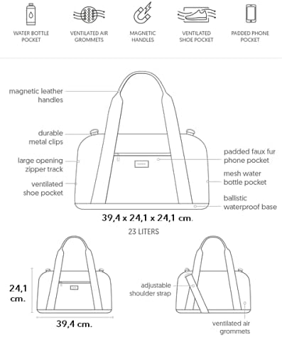 Vooray Burner Duffel Bag - 23L Small Gym Bag for Women and Men with Shoe Compartment, Lightweight Travel Duffel for Training, Sports, Overnight Use - Image 3