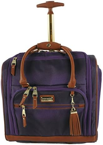 Steve Madden Designer Luggage Collection - 3 Piece Softside Expandable Lightweight Spinner Suitcase Set - Travel Set Includes an Under Seat Bag, 20-Inch Carry on and 28-Inch Checked Suitcase, Shadow - Image 6