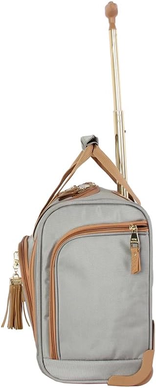 Steve Madden Designer 15 Inch Carry on Suitcase- Small Weekender Overnight Business Travel Luggage- Lightweight 2- Rolling Spinner Wheels Under Seat Bag for Women (Harlo Gray) - Image 5