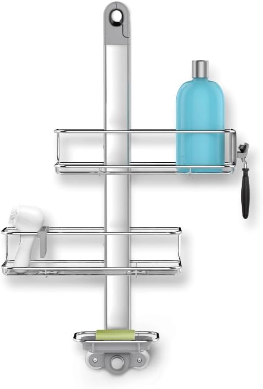 simplehuman Adjustable Shower Caddy, Stainless Steel and Anodized Aluminum by Unknown