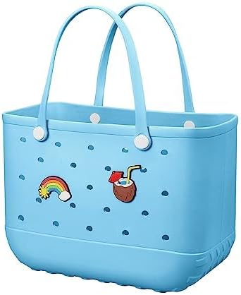 Baonat Beach Bag Rubber Tote Bag - Waterproof Travel Bag for Women Washable Tote Bag Handbag for Sports Beach Market Pool by BAONAT