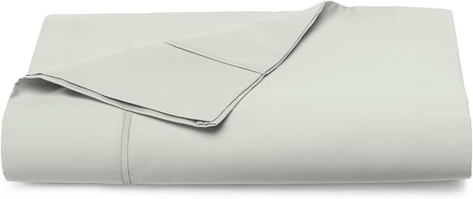 Pizuna Pure 100% Cotton Flat Sheets Only Full New Grey (1 PC), Luxurious 400 Thread Count Long Staple Cotton Sateen with 4inch Hem (Combed Full Flat Sheet Only Cotton) by Pizuna