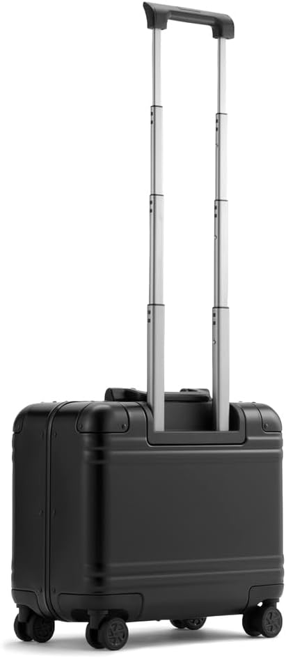 ZERO Halliburton Classic Aluminum 3.0 Compact Carry-On, Zipperless, 4 Spinner Wheels, Interior Organization, Telescoping Pull Handle, Carry-Handle, Latch Lock- TSA Accepted, 16-inch, 28L, Black - Image 3