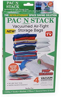 PAC 'N STACK, Handheld Vacuum Sealing Storage with Bags, Easy to Use, Reusable, Waterproof, Cordless, Compact, and Portable, Ideal for Travel, Reduces Volume, with Extra Bags - Image 2