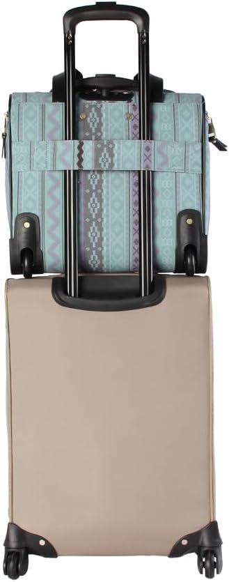 Steve Madden Designer 15 Inch Carry on Suitcase- Small Weekender Overnight Business Travel Luggage- Lightweight 2- Rolling Spinner Wheels Under Seat Bag for Women(Legends Teal) - Image 3