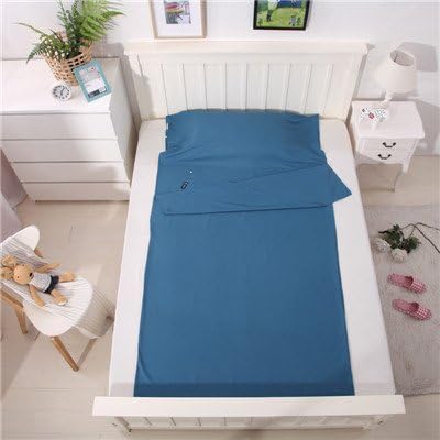 Lightweight Sleep Sack, Compact Sleeping Bag Liner Travel Sheets for Hotel | Soft Breathable Adult Sleep Sack, 4 Season Travel Sheet for Hostel Camping Backpacking Hiking, Machine Washable, 3 Sizes - Image 8