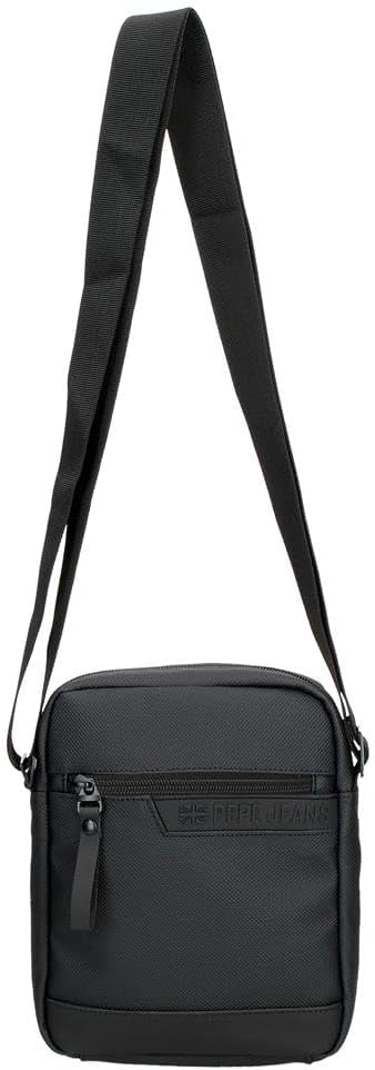 Pepe Jeans Dorking Waist Bag, Crossbody Bag with Multiple compartments, Polyester, by Joumma Bags., Black, One Size, Double crossbody bag - Image 8