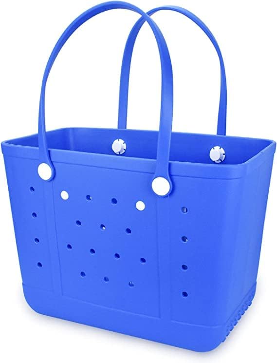 Rubber Beach Bag for Women, Waterproof Travel Tote Bags for Beach | Waterproof Sand-proof Tote Bags with Zipper Pocket, Durable Lightweigh Tote Bag for Outdoor - Image 4