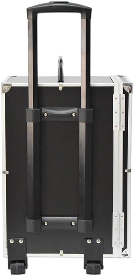 Rolling Jewelry Trolley Case with Drawers Sturdy Case for Travel and Vendor Showes Jewels Sets Display Organizer (Black) - Image 3
