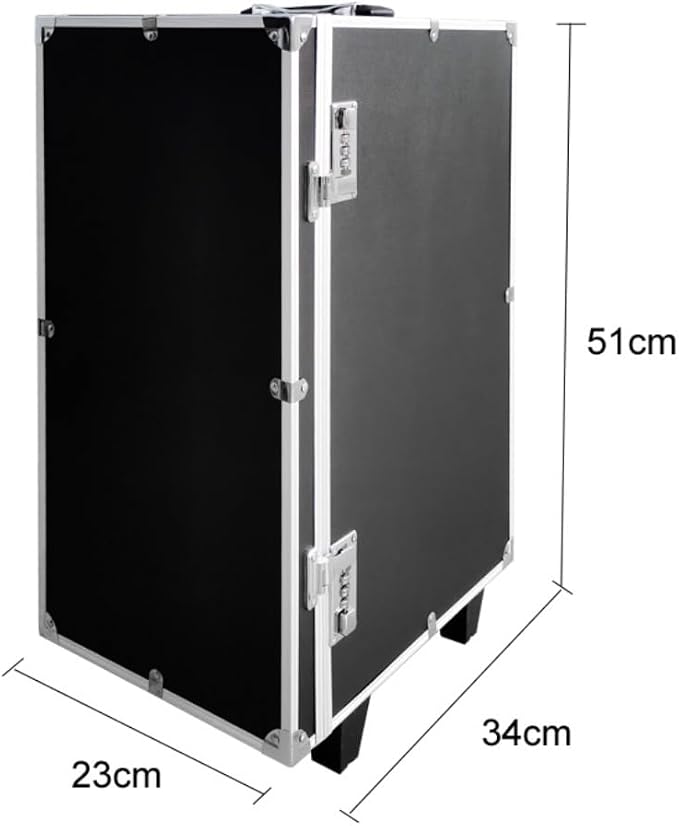 Rolling Jewelry Trolley Case with Drawers Sturdy Case for Travel and Vendor Showes Jewels Sets Display Organizer (Black) - Image 5