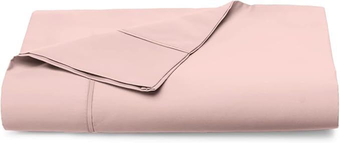 Pizuna Pure 100% Cotton Flat Sheets Only Full Rose (1 PC), Luxurious 400 Thread Count Long Staple Cotton Sateen with 4inch Hem (Combed Full Flat Sheet Only Cotton) by Pizuna
