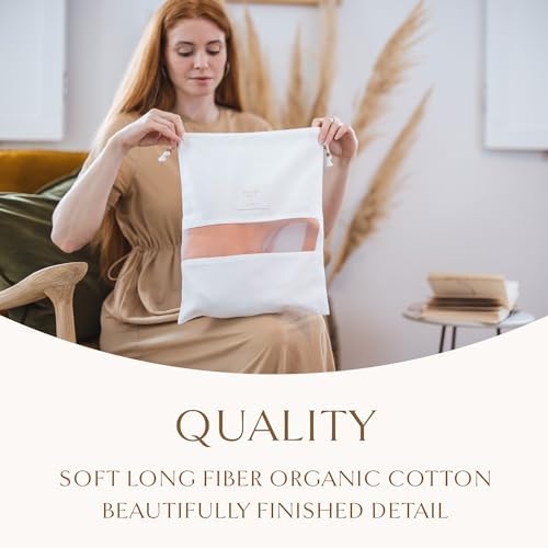 Hayden Hill Luxury Organic Cotton Dust Bags For Handbags - 6 Pack (Med-Large) - Handbag, Purse and Shoe Bags for Storage - Certified Carbon Neutral - Image 6