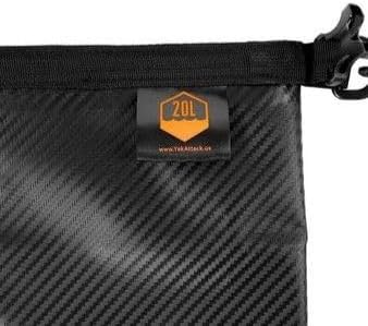 YakAttack 20L Roll-Top Drybag with Air Valve - Black Carbon | Waterproof Marine Dry Bag for Kayaking, Boating, Backpacking & Paddleboarding | Heavy Duty Roll Top Compression Drybag for Gear Storage - Image 5