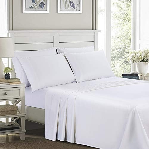 100% Supima Cotton 600 Thread Count King Pillowcases Set of 4, Luxury Hotel Pillow Cases,Soft & Silky Sateen Weave, Premium Quality KPC Pillowcase 4 Pieces (White, King*4 pcs) - Image 7