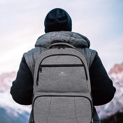 MATEIN Lunch Backpack, 17 inch Insulated Cooler Backpack for Women Men, Water Resistant Lunch Box Backpack with Laptop Compartment for Work Picnic Travel Beach, Grey - Image 7