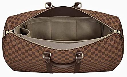 Structured Bag Organizer Insert for Keepall 45–60 – Interior Compartment Divider with One Round Holder - Image 2