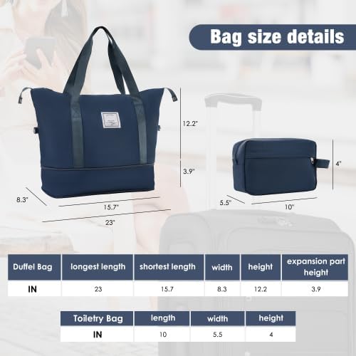 Merax 5 Piece Luggage Set,Expandable Softside Suitcase Set.Dark Blue | Carry-On Luggage Included,Durable and Lightweight Travel Suitcase Set with Spinner Wheels and TSA Lock.22"/26"/30" - Image 3