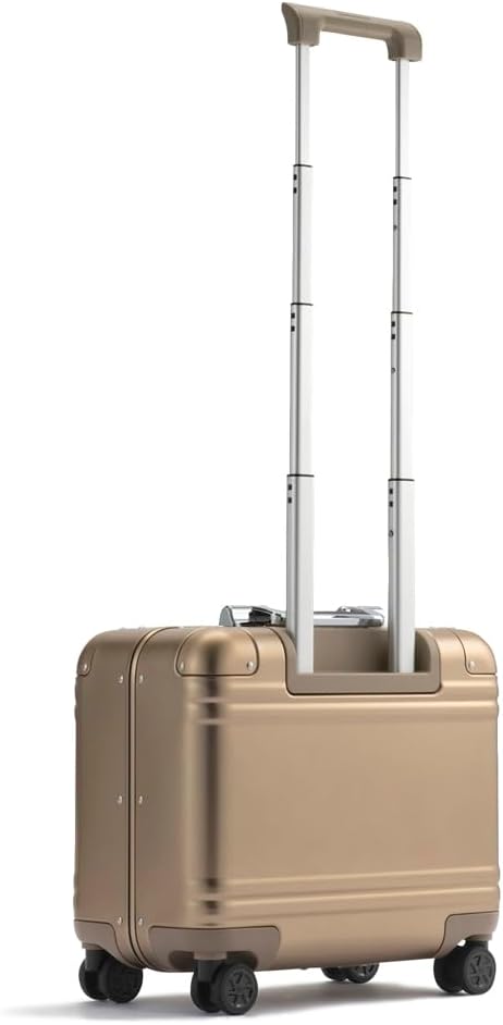 ZERO Halliburton Classic Aluminum 3.0 Compact Carry-On, Zipperless, 4 Spinner Wheels, Interior Organization, Telescoping Pull Handle, Carry-Handle, Latch Lock- TSA Accepted, 16-in, 28L Sunset Gold - Image 3