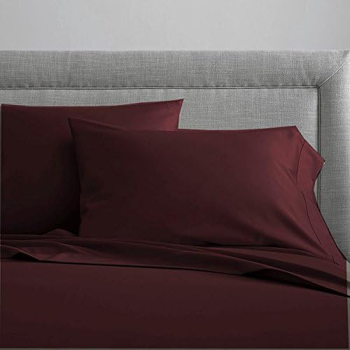 100% Cotton Sateen Pillow Cases Covers - Set of 4 with Zipper Closure (Square - 12 inch x 12 inch, Wine) by Unknown
