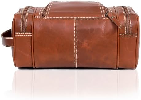 VC VINTAGE COUTURE Leather Toiletry Bag for Men Extra Large Leather Men's Toiletry Bag for Traveling Real Leather Dopp Kit for Men Leather Shaving Bag for Travel - Image 7