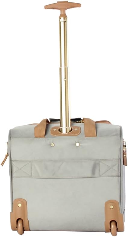 Steve Madden Designer 15 Inch Carry on Suitcase- Small Weekender Overnight Business Travel Luggage- Lightweight 2- Rolling Spinner Wheels Under Seat Bag for Women (Harlo Gray) - Image 2
