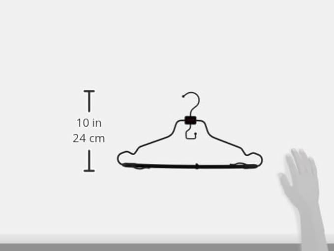 TUMI - 2-Piece Hangers Set - Travel Clothes Hanger for Suit, Coat & Trousers - Space Saving Garment Bag Hangers w/ Hooks - Black - Image 2