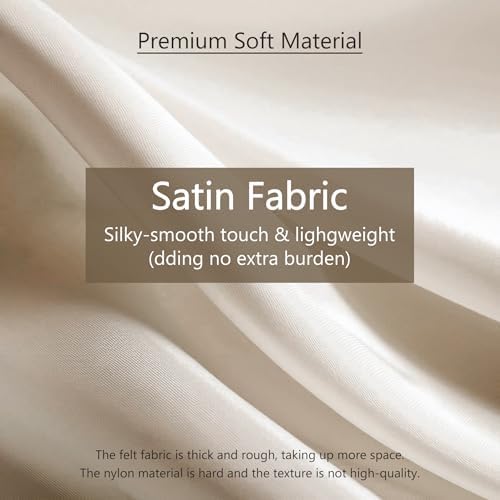 Silky Smooth Picotin 18 Bag Insert, Luxury Satin Fabric Picotin 18 Purse Organizer Insert with Secure Zipper, Smooth Soft Touch Bag Divider for Women's Hermes Handbags Shaper(PC18, Etoupe Grey) - Image 3
